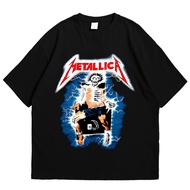 Metallica 98 Regular T-shirt for Men and Women Unisex Cotton Combed Black 24s