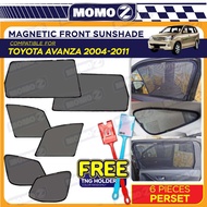 Car Toyota AVANZA 2004 - 2011 Window Magnetic Sun Shade Magnet Sunshade FREE TouchNGo Stick Holder A