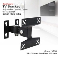 Taffware Adjustable TV Bracket VESA 100 x 100 for 14-24 Inch TV - TV-W24