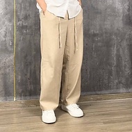 Quần ống suông nam nữ form rộng Nesa Shop, chất liệu Đũi linen, vài mát, dày dặn, quần dài nam nữ, p