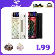 AULA L99 Screen display mechanical keyboard Wireless customized touch the third mock examination Blu