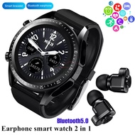 Newest 2 in 1 Smart Watch And Bluetooth Earphone Wireless TWS Headset Bracelet Watch Stereo Combo Phone Call For Android IOS