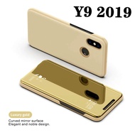 [ส่งจากไทย] เคสเปิดปิดเงา Case Huawei Y9 2019 Smart Case เคสฝาเปิดปิดเงา สมาร์ทเคส เคสหัวเว่ย y9 2019  เคสมือถือ เคสโทรศัพท์ เคสกระเป๋า เคสเง