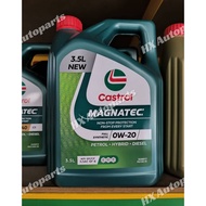 GENUINE CASTROL MAGNATEC 0W-20 SP FULLY SYNTHETIC ENGINE OIL (3.5L) PERODUA BEZZA / AXIA/ ALZA/ MYVI