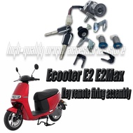 Suitable For Ecooter E2 E2Max switch ignition device remote control key lock set components suitable
