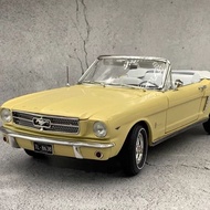 1/18 1965 Ford Mustang 4.6 Ford Mustang Convertible Yellow Collection Alloy Car Model