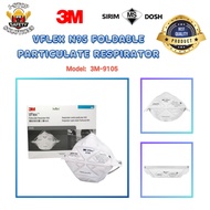 3M 50 Pieces 3M VFlex N95 Foldable Particulate Respirator Flat Fold Face Mask 3M-9105