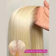 613 Blonde Brazilian Straight Lace Front Wig, 5x5 Transparent Lace Closure Wig, 150% Density Human H