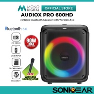 SonicGear AudioX Pro 600HD Portable Bluetooth Speaker with Wireless Mic Karaoke Set Mikrofon Wireles