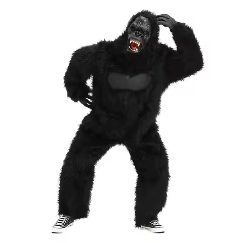 Halloween Black Orangutans Cosplay Costume Mascot Gorilla Ape Simian Carnival Adult Kids King Kong S