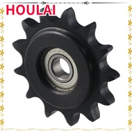 HOULAI Chain Idler Sprocket, 10mm Bore 1/2" Pitch 13 Tooth Convex Idler Gear, with Insert C45 Carbon