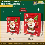 Large Christmas Glitter Paper Bag: 26x12x32 cm / Paper Bag / Christmas Hampers Gift Bag / Souvenir B