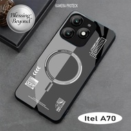 [BSC-107] Softcase Glass Acrylic Itel A70 - Itel A70 Case - Itel A70 Phone Case - Itel A70 Case - It