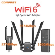 Comfast Wifi6 USB Adapter 5400/3000Mbps Gigabit E-sports Game Network Card High Speed Wifi Dongle Wi