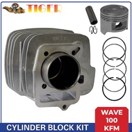 Honda Wave 100 Tiger Cylinder Block Kit (w/ Piston Piston Rings Pin Clips)