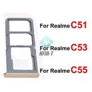 For Realme C51 C53 C55 SIM Card Tray Holder Sim Card Tray Reader Slot Replacement Parts