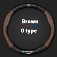 High quality Car Carbon Fiber Leather Steering Wheel Cover Suitable 36~39CM Auto Steering Wheel Prot