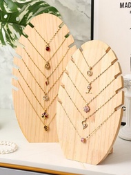 1入組木製珠寶展示架，適用於項鍊、手鍊、吊墜和珠寶整理和展示