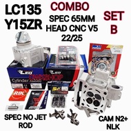 COMBO SPEC 65MM Y15ZR LC135 COMBO HEAD BLOCK SET 65MM NO JET & JET ROD