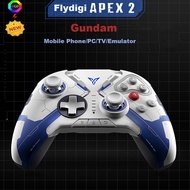 Original Flydigi Apex 2 Gundam เกมแพดไร้สาย27คีย์ DNF 2.4G การเชื่อมต่อบลูทูธสองวงเล็บที่ถอดออกได้ S