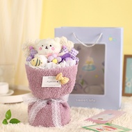 Qingshiwl Valentine'S Day Cute Birthday Gift For Girlfriends Doll Bouquet Finished Gift Christmas Gift