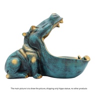 P.K.YO- Figurine Candy Dish &amp Key Bowl Resin Hippopotamus Statue for Office Desk &amp Entry Table
