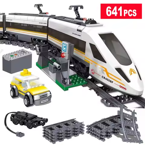 City Power High-speed Railway Fuxing Hexie Electric Locomotive Train Building Blocks Toys for Childr