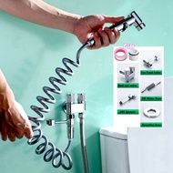ABS Hand Bidet Set Toilet Bathroom Adjustable Handheld Spray Gun High-Pressure Stainless steel Spray Gun Water Flushing