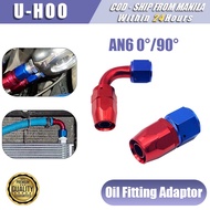 AN6 Oil Fittings Adaptor 0/90 Degree Oil Fuel Swivel hose fittings Fuel Hose Connector Adapter