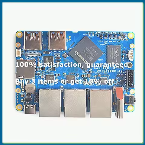 For NanoPi R5S Router 4G+32G RK3568 Development Board OpenWRT -Compatible Dual 2.5G Gigabit Network 