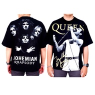 QUEEN BOHEMIAN RHAPSODY T-SHIRT OVERSIZE BAND T-SHIRT QUEEN FREDDY T-SHIRT MERCURY BIG SIZE