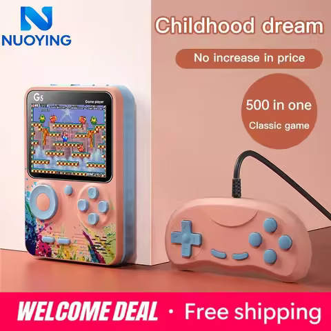 G5 500 In 1 MINI Game Handheld Game Players Portable Retro Video Console Boy 8 Bit 3.0 Inch Color LC