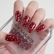 Nailbox Hot Trend Red Polka Dot Background Design - Nir nailbox N31
