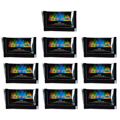 10 Pack Magical Fire Flame Colorant Vibrant Long Lasting Flame Powder for Indoor Outdoor Color Chang
