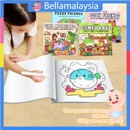 Bella Buku Lukisan Relaxation Graffiti 48 Sheets Coloring Book Adorable Creepy Creatures Spooky Cuti
