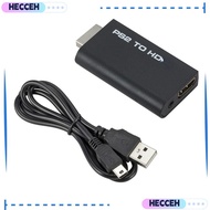 HECCEH Adapter, PS2 to HDMI Game to HDMI Converter, Durable 3.5mm Audio Output 480i/480p/576i HD Cab