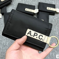 Apc triple-folded nylon water-proof zipper wallet