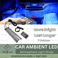 Car RGB LED Strip Light Ambient Lighting for Car Interior Light Ambient Atmosphere Sound Sensor Cont