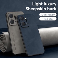 Case Honor X7A Plus Casing Luxury Sheep Leather Cover For Honor X7A Phone Case