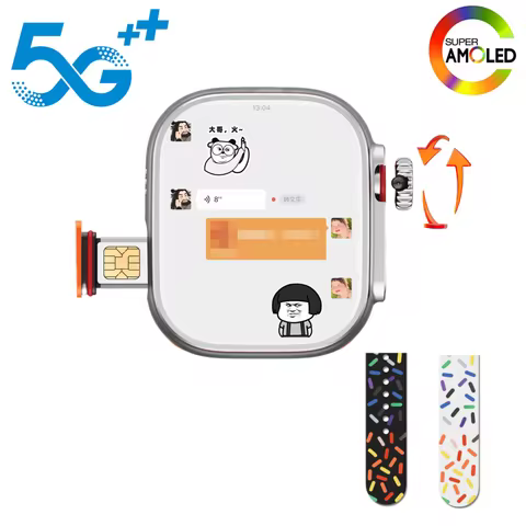 CDS9 S9 Ultra Smart Watch 4G/5G Network SIM Card Android System 180° Camera WIFI GPS Smartwatch Men