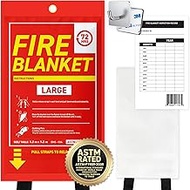 72HRS Fiberglass Large Fire Blanket for Home & Kitchen | Fire Extinguishers Home | Essential Fire Sa