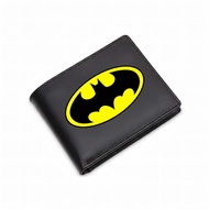 Men's Wallet Men's Leather Wallet Short 2-Fold Wallet PU Leather Wallet Batman Motif Children's Wall