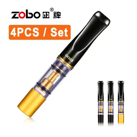 Zobo 4PCS Set Circulation Cigarette Mouthpiece High Efficiency Tar Filtration Smoking filter For 8mm
