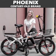 Foldable Bicycle 7-speed Variable Speed Bicycle Double Disc Brake High Carbon Steel Frame Folding Bicycle