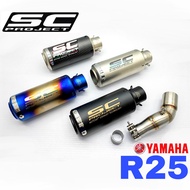 Exhaust Yamaha R25 MT25 Slip on Piping Stainless Steel SC Project Muffler Motor Accessories Ekzos Sp