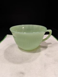 1950 Vintage Fire King Jadeite "Jane Ray" Design Tea Cup Ribbed Anchor Hocking