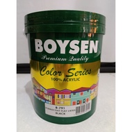 BOYSEN Paint B-791 Permacoat Flat Latex Black (4L) &amp; (1L)