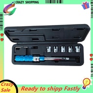 7PCS Drive Click Torque Wrench Set 2-10 NM Spoke Torque Wrench Steel Torque Wrench Set 2-10 NM with 