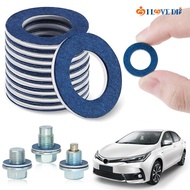 Car Aluminum Oil Drain Plug Gaskets Crush Washer Seals for Engine Universal Toyota Car Replaces Fit Toyota OEM Oil Drain Plug Gasket