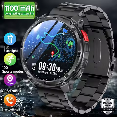 New T-Rex3 Ultra 1100mAh Battery Smart Watch GPS Track Compass IP68 Waterproof Outdoors Sports Milit